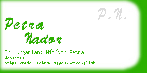 petra nador business card